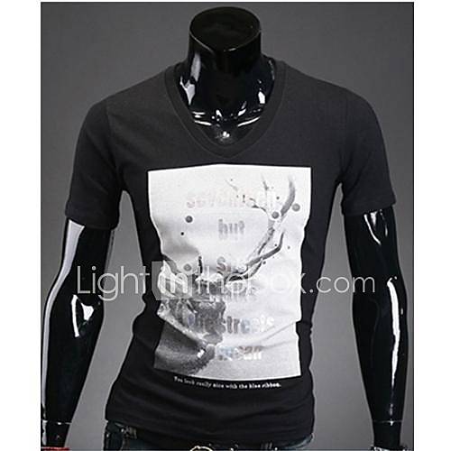 Mens Casual Fashion Short Sleeve Print T Shirt