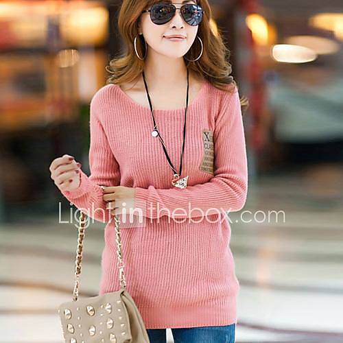 Womens Word Casual Long Sleeve Knitwear Pullover Sweater Jumper