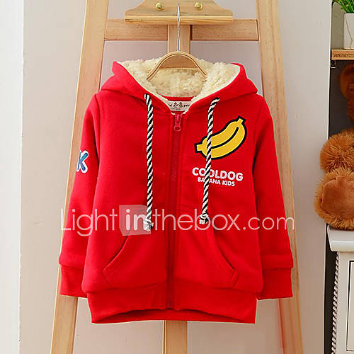 Childrens Banana Print Casual Long Sleeve Hoodies