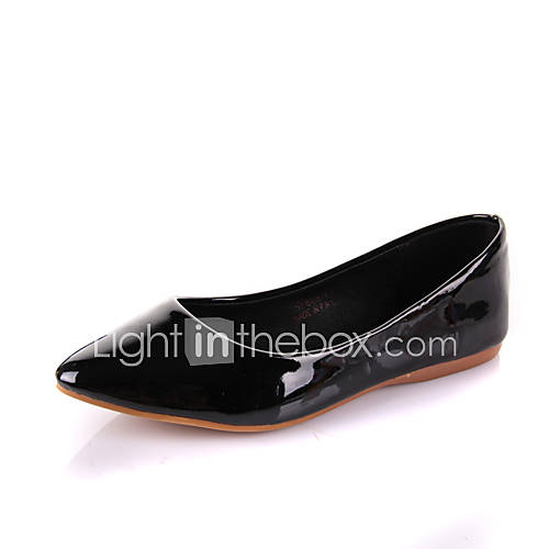 Womens Fashion Solid Color Flat Shoes(Black)