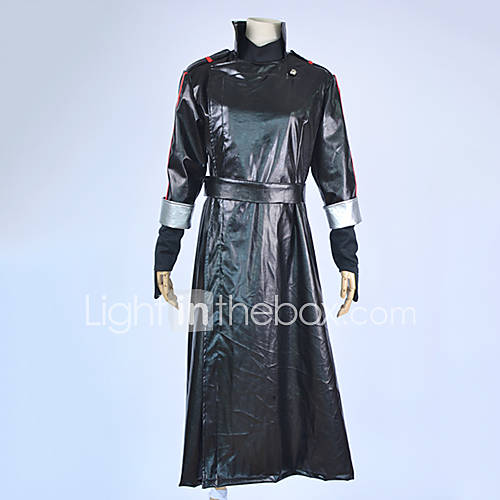 Gintama Shinpachi Shimura Black PU Leather Cosplay Costume