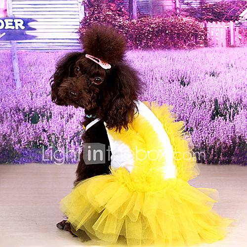 Petary Pets Cute Strap Lace Cotton Mesh Ball Gown Dress For Dog