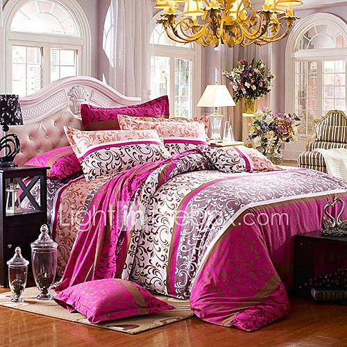 Luolaiya Diamond Velvet Sunny Feeling Bedding(Fuchsia)