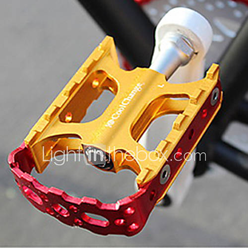 CoolChange Aluminum Alloy Gold Mountain Bike Pedal with Reflectors