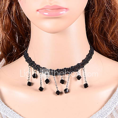 OMUTO Luxury Korean Collarbone Sweater Necklace (Black)