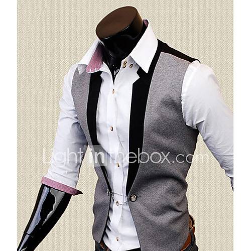 Mens Contrast Color Fashion Vest