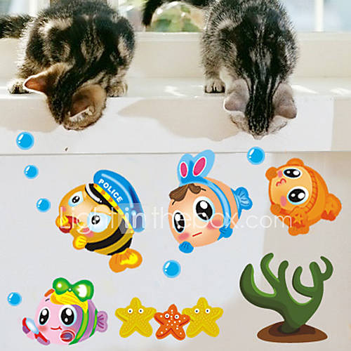 Animal Bubble Fish Wall Stickers