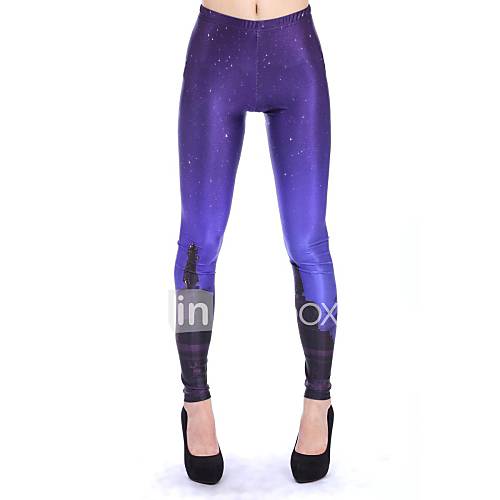 Elonbo Under The Sky of Ancient Buildings Style Digital Painting Tight Women Leggings