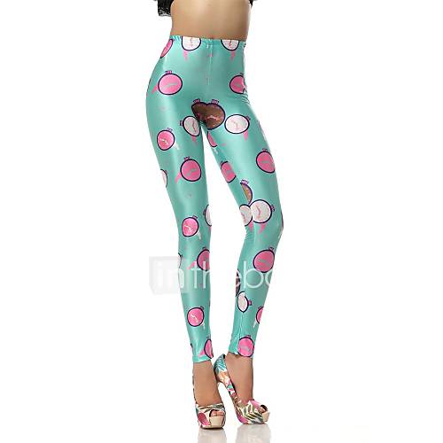 Elonbo Color The Clock Style Digital Painting Tight Women Leggings