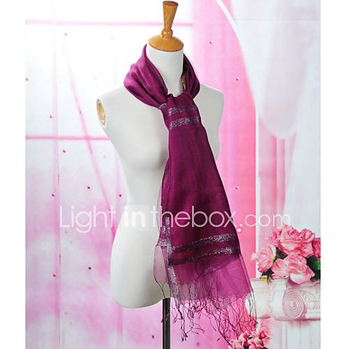 ZICQFURL Womens Fahion Double Layer Silk Cotton Organza Long Scarf(Screen Color)