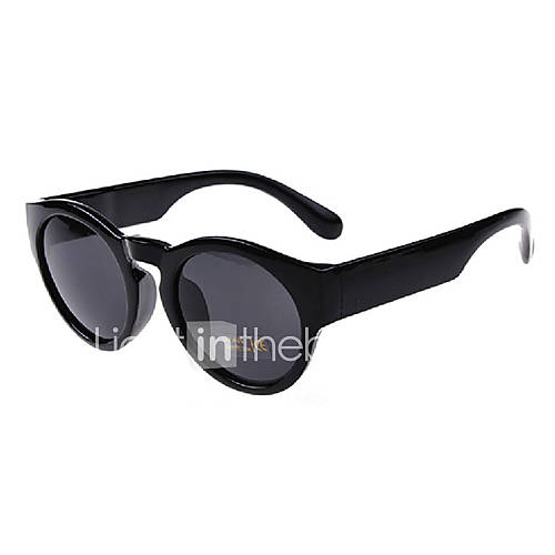 Helisun Unisex Korean Fashion Round Frame Sunglasses 716 3 (Black)