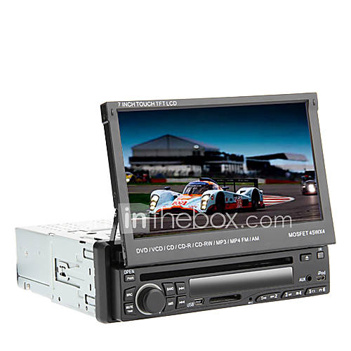 7 Inch 1Din TFT Screen In Dash Car DVD Player with GPS,BT,RDS,iPod,Touch Screen