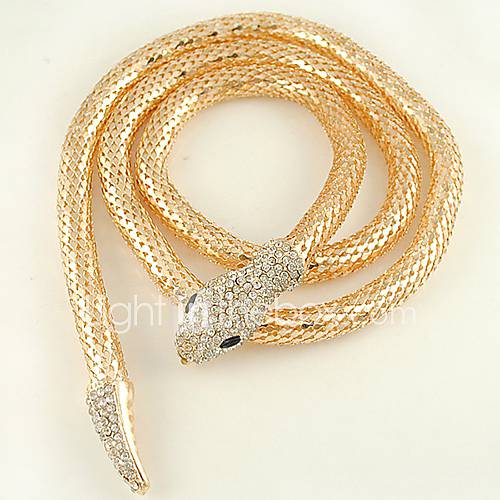 Yumfeel Womens Vintage Snake Diamond Magnetic Snap Necklace