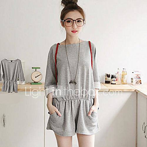 Womens Long Sleeve Loose Jumpsuit