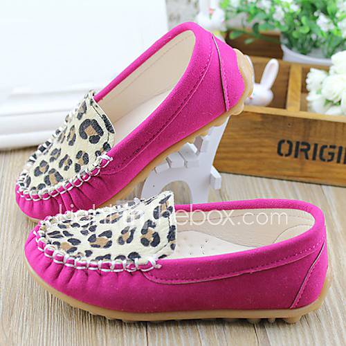 GirlS Leopard Print Horsehair Doug Shoes