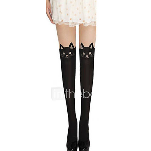 Womens Cat Pattern Pantyhose