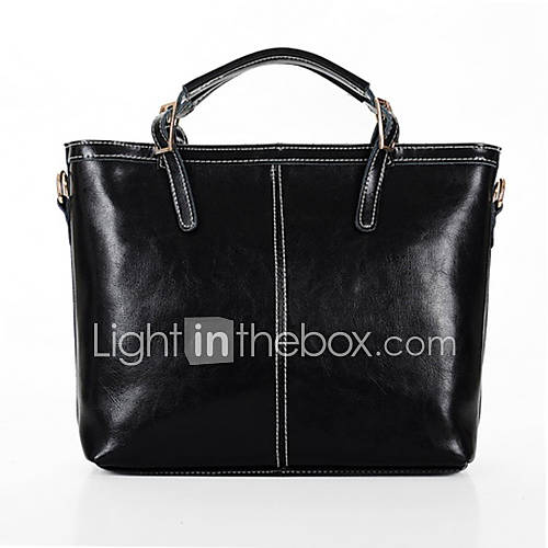 NPSJ Womens Gorgeous Black Leather Ultra Large Capacity Tote 04 17