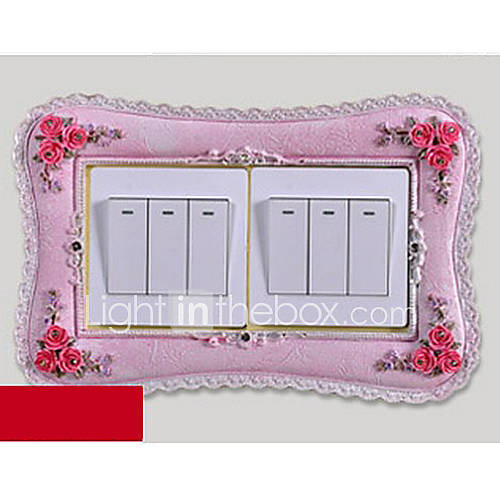 European Style Wave and Rose Resin Double Light Switch Stickers