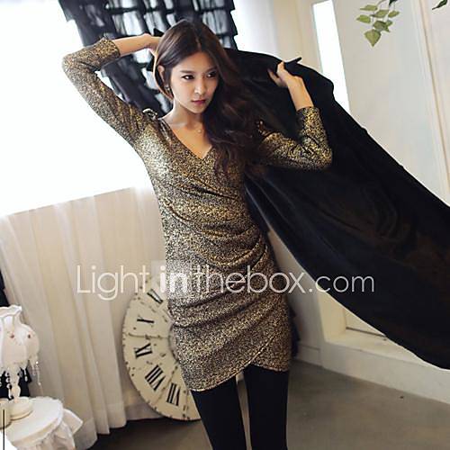 Womens Long Golden Dress