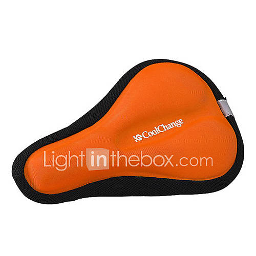 CoolChange 3D High Elastic Thick Lycra Orange Bicycle Saddle Cushion