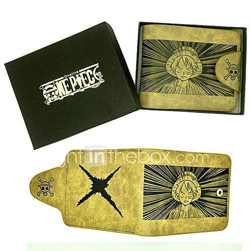 One Piece the Straw Hat Pirates Cho Monkey D. Luffy Leather Wallet Cosplay Accessory