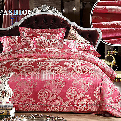 Mankedun Love In Flowering Phase Large Silk Floss 4 PCS Set Bedding