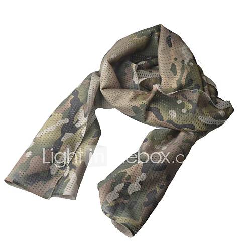 Military Outdoor Tactical Breathable Mesh Fabric Scarf   Camouflage