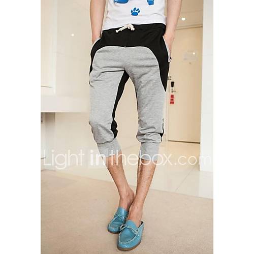 Mens Summer New Casual String Mid Length Trouser