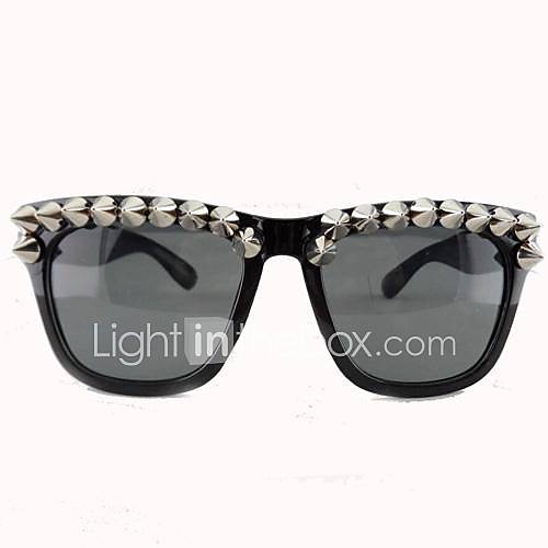 Unisex Punk Style Rivets Square Frame Rayban Sunglasses