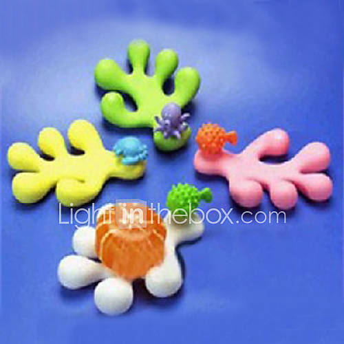 Plastic Coral Shaped Soap Dishes, Random Color, W10cm x L13.4cm x H2cm