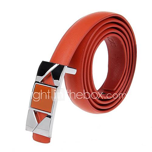 Womens Stylish Cow Split Leather Belt W/ Zinc Alloy Buckle