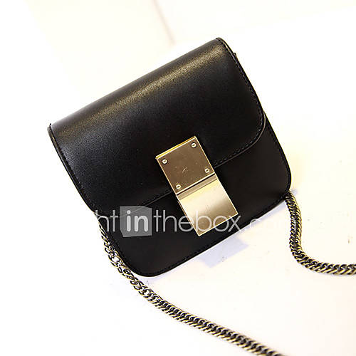 Daidai Womens Navy Style PU Leather Black Shoulder Bag