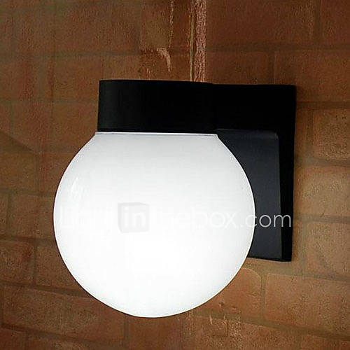 Outdoor Wall Light, 1 Light, Concise Aluminum Glass Painting