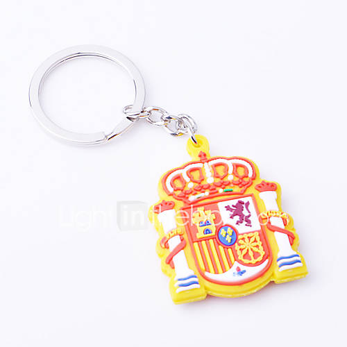 Spanish National Emblem Rubber Key Buckle