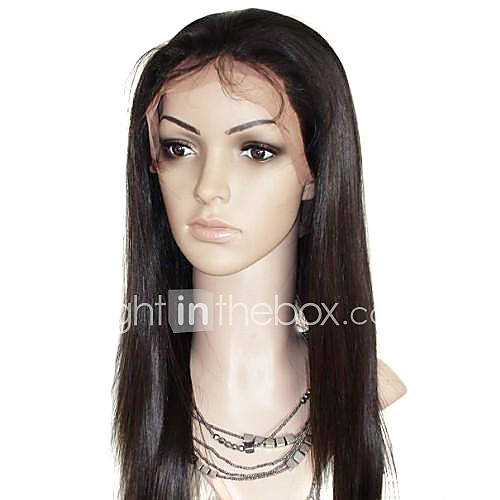 18Inch Straight Hair 100% Human hair Lace Frontal Wig