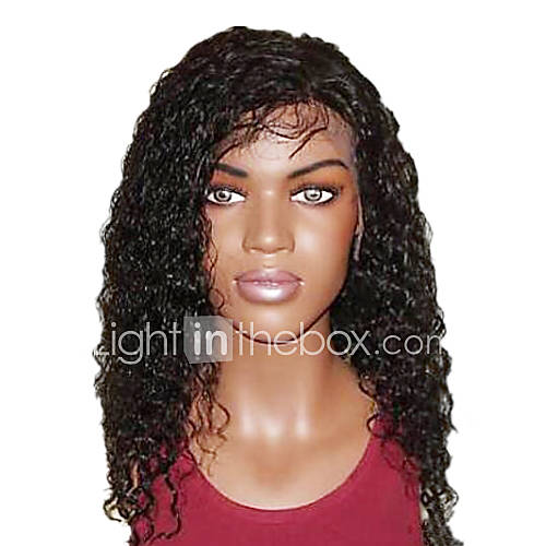 16 Inch Super Curly Remy Human Hair Full Lace Wig Swiss Lace 130 Density More Color Available