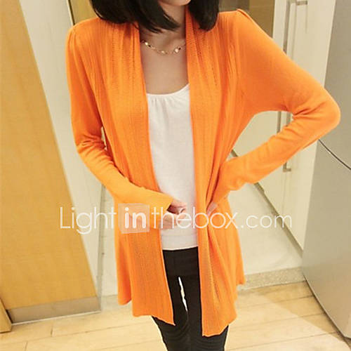 Rxhx Relax Mid long Coat Knit Sweater (Orange)