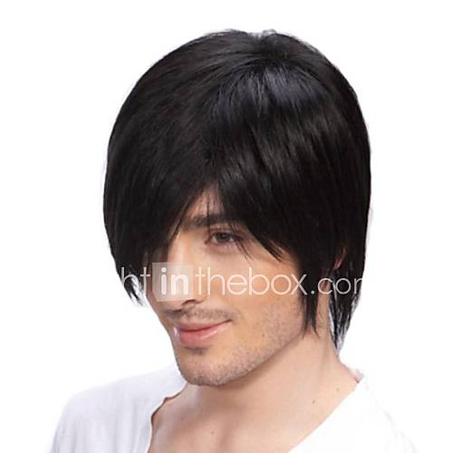 Top Grade Quality Human Hair Mens Wigs 4 Colors to Choose