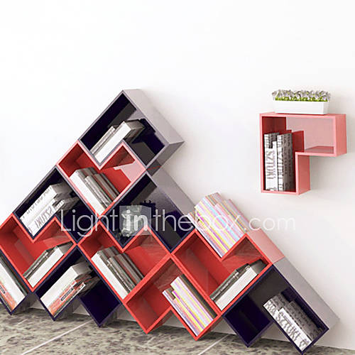 Set of 2 Modern Abstract Geometric Wall Mounted Storage Shelf