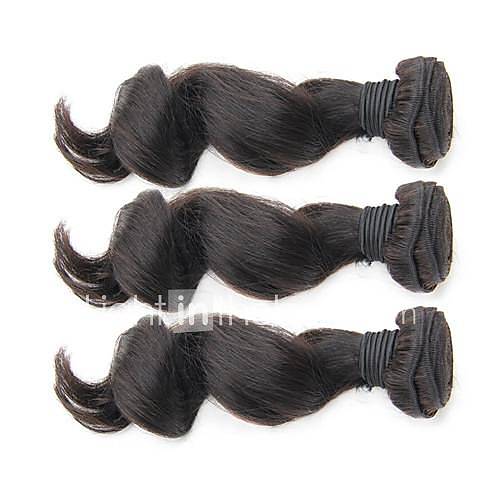 Brazilian Loose Wave Weft 100% Virgin Remy Human Hair Extensions Mixed Lengths 22 24 26 Inches