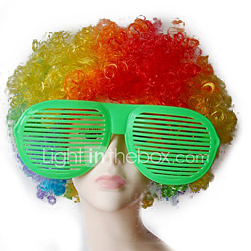 Capless Football Fans Party Wig Mixed Color