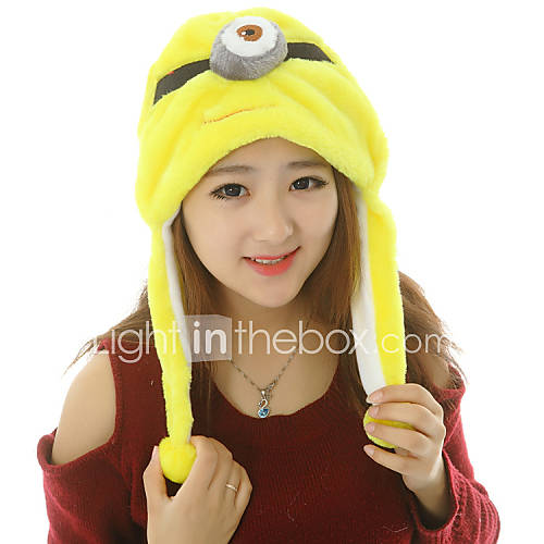 Unisex Endearing One eye Minion Warm Fuzzy Kigurumi Aminal Beanie