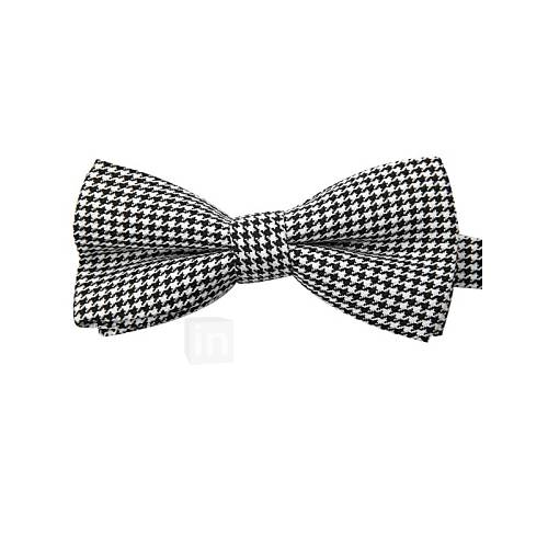 Mens Fashion Plaid Swallow Gird Bowtie