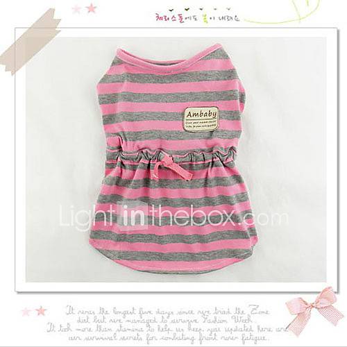 Petary Pets Cute Stripe Cotton Dress For Dog