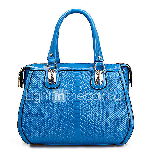 Miyue Womens Fashion Elegant Ol Embossed Tote(Blue)