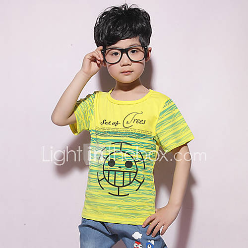 Oudibeila Boys Audrey Cotton Short Sleeve T Shirt(Yellow)