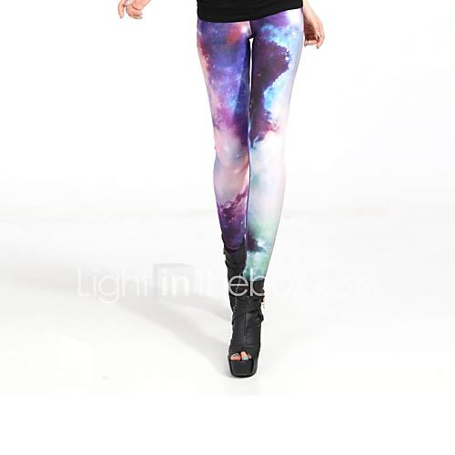 Elonbo Quiet Sky Style Digital Painting Tight Women Leggings