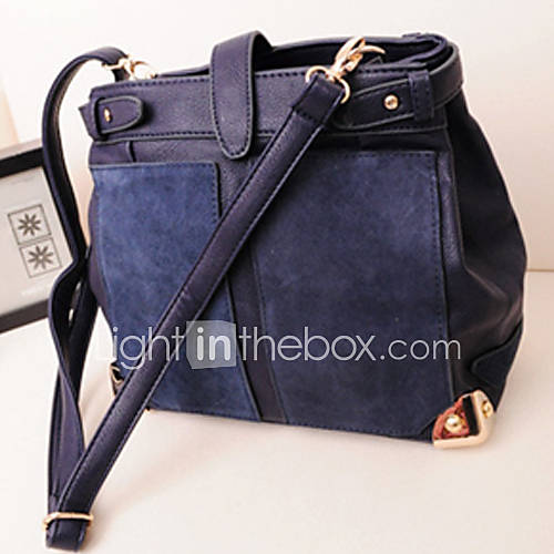 HONGQIU Womens Fascinating Leather Tote Bag(Royal Blue)