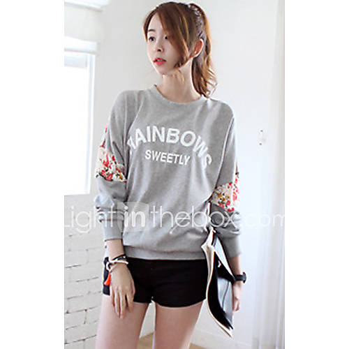 Meitiantian 3D Flower Gray Round Shirt