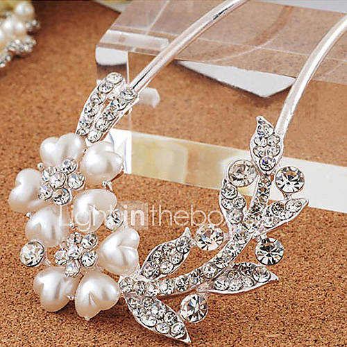 MISS U Womens Elegant Cut Out Diamonade Pearl Headbands